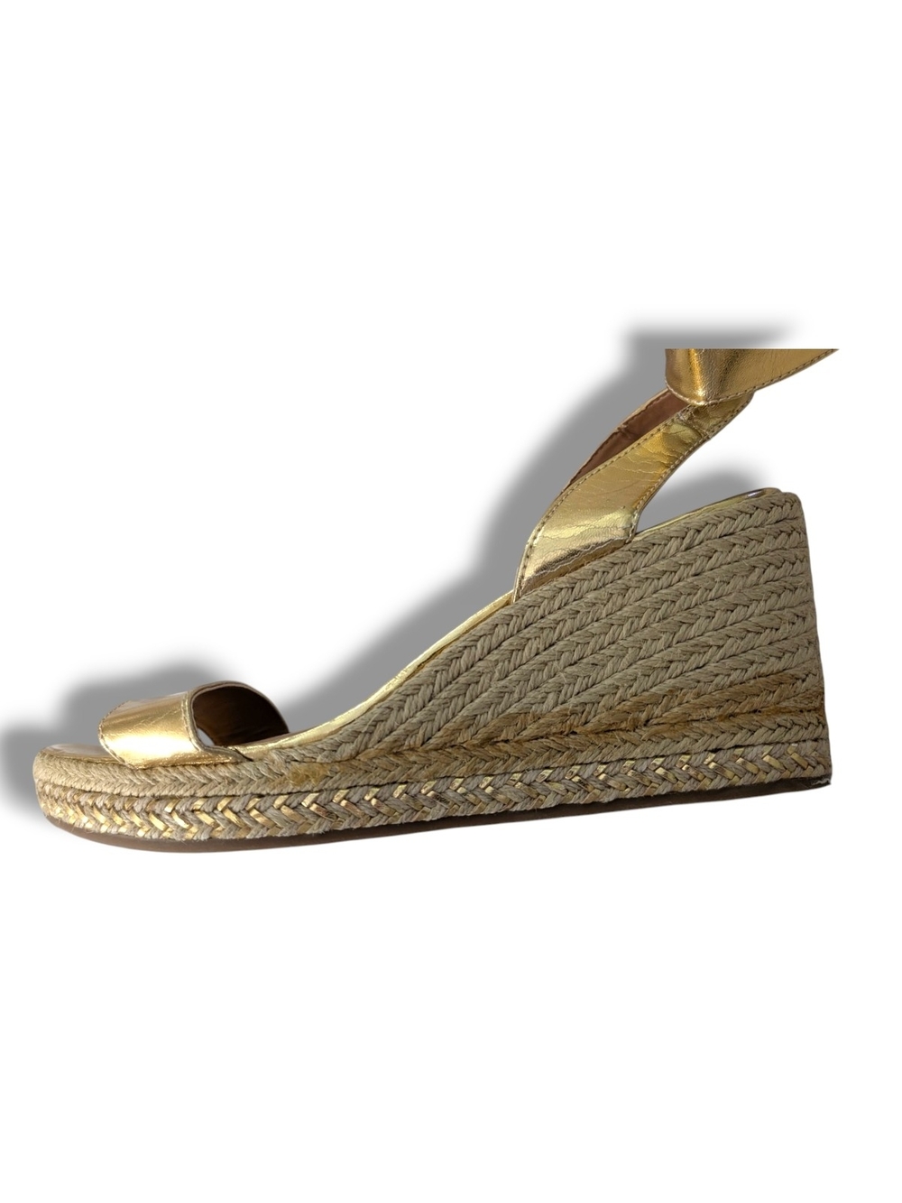 Lilly Pulitzer for Target Gold Espadrille Wedge Shoes Women's 10 - Picture 7 of 9